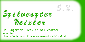 szilveszter weixler business card